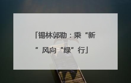 锡林郭勒：乘“新”风向“绿”行