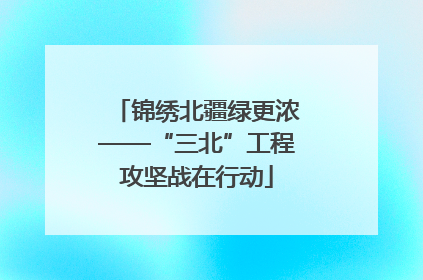 锦绣北疆绿更浓——“三北”工程攻坚战在行动