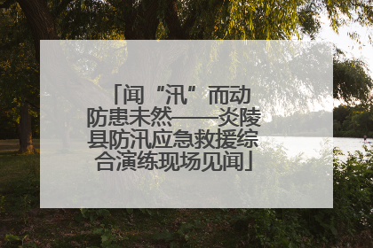 闻“汛”而动 防患未然——炎陵县防汛应急救援综合演练现场见闻