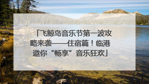飞鲸岛音乐节第一波攻略来袭——住宿篇！临港邀你“畅享”音乐狂欢