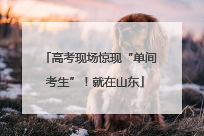高考现场惊现“单间考生”！就在山东