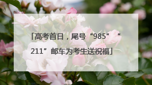 高考首日，尾号“985”“211”邮车为考生送祝福