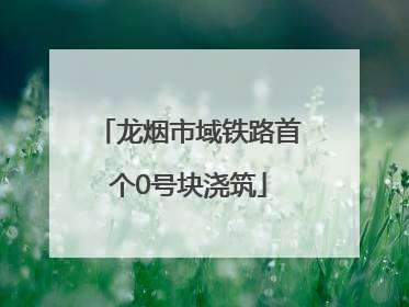龙烟市域铁路首个0号块浇筑