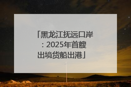 黑龙江抚远口岸：2025年首艘出境货船出港