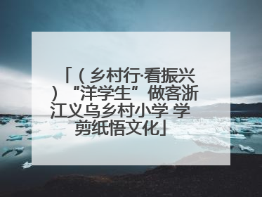 （乡村行·看振兴）“洋学生”做客浙江义乌乡村小学 学剪纸悟文化