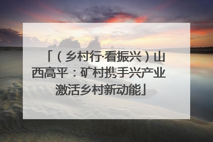 （乡村行·看振兴）山西高平：矿村携手兴产业 激活乡村新动能