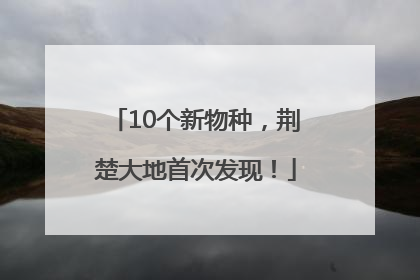 10个新物种，荆楚大地首次发现！