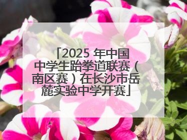 2025 年中国中学生跆拳道联赛（南区赛）在长沙市岳麓实验中学开赛