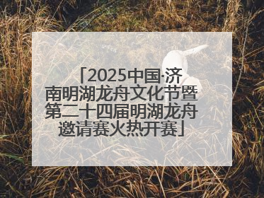 2025中国·济南明湖龙舟文化节暨第二十四届明湖龙舟邀请赛火热开赛