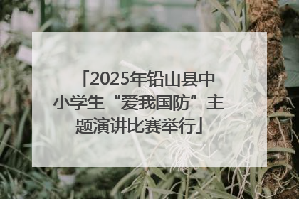 2025年铅山县中小学生“爱我国防”主题演讲比赛举行