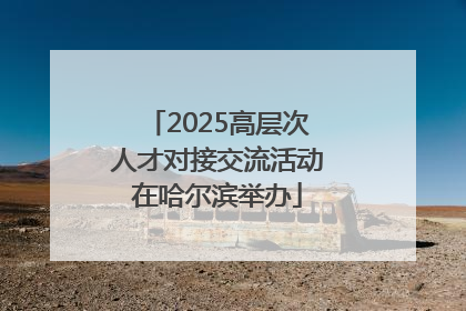2025高层次人才对接交流活动在哈尔滨举办