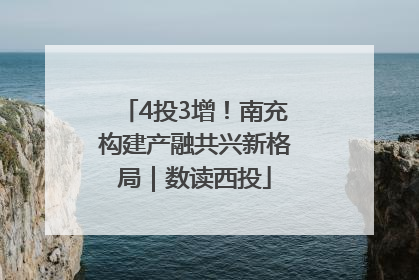 4投3增！南充构建产融共兴新格局｜数读西投