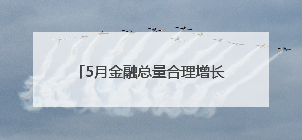 5月金融总量合理增长 有力支持实体经济