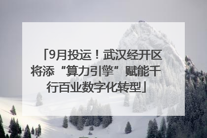 9月投运！武汉经开区将添“算力引擎”赋能千行百业数字化转型