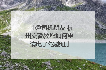 @司机朋友 杭州交警教您如何申请电子驾驶证