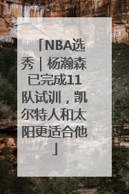 NBA选秀｜杨瀚森已完成11队试训，凯尔特人和太阳更适合他