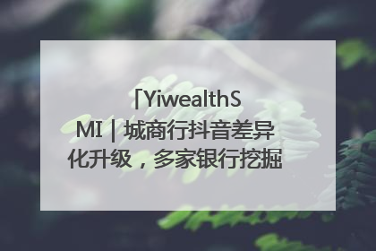 YiwealthSMI｜城商行抖音差异化升级，多家银行挖掘自身特色出圈！